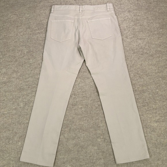 Ermenegildo Zegna Jeans Mens 34 Ivory Stretch Five Pocket Cotton Blend *34x28* - Picture 4 of 16